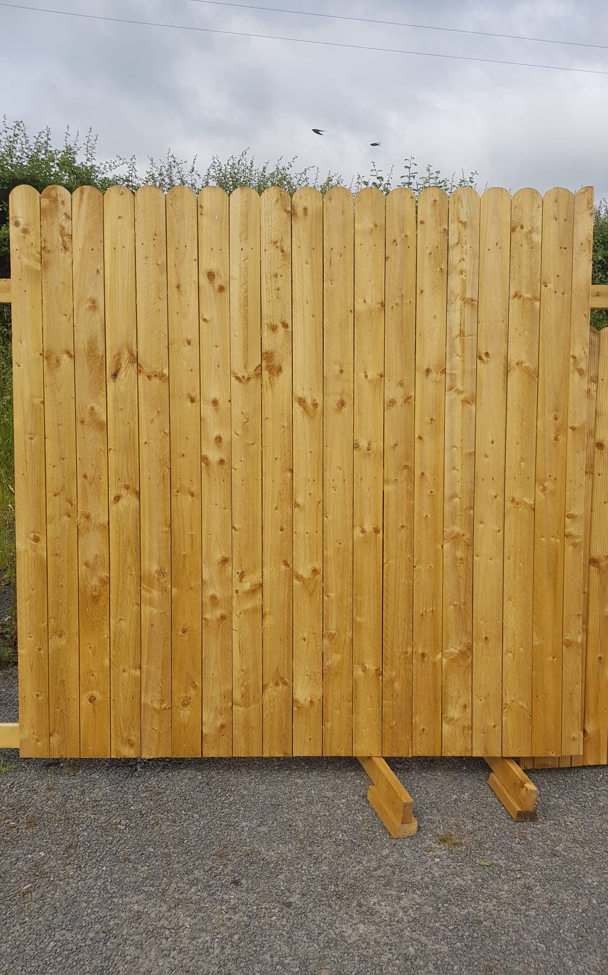 Closed Board Picket Fence with Round Top - Image 2